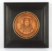 Portrait einer Frau, Holz, geschnitzt, 19.Jh.
