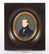 Miniaturportrait eines Mannes, deutsch, um 1820/30