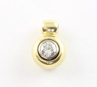 Brillantanhänger, 750/ooo GG, 0,90 ct.