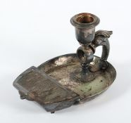 Handleuchter, Metall, versilbert, deutsch, 19.Jh.
