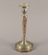 einflammiger Leuchter, Nickelsilber, Henniger, Berlin, um 1860