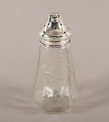 Zuckerstreuer, Glas, Montierung 925/ooo