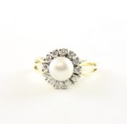 Perl-Brillantring, 585/ooo GG/WG, 5,5g