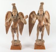 zwei Engel, Holz, Indien