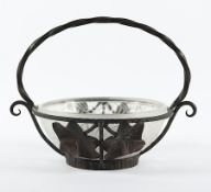 Art Deco-Korbschale, Lorrain, um 1920