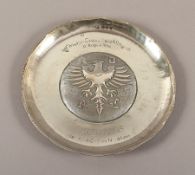 Teller Ehrenpreis Moto-Cross Leichlingen, Silber, deutsch, 1958