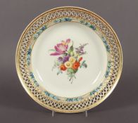 Teller mit Durchbruchrand, KPM Berlin, um 1800
