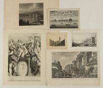 Konvolut von sechs Grafiken Italien, ungerahmt
