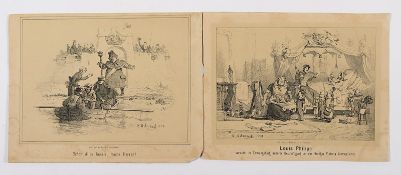 Achenbach, Andreas (1815-1910), zwei Lithos, 