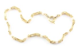 Kette, 585/ooo GG, Perlen, 35,3g