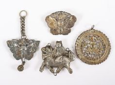 vierteiliges Konvolut, Silber, China