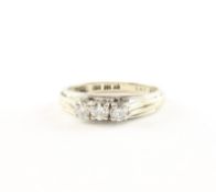 Brillantring, 585/ooo WG, 2,7g