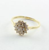 Brillantring, 585/ooo GG, 2,4g