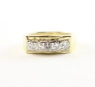 Brillantring, 585/ooo GG, 5 Brillanten von ca. 0,80 ct., 6,1g