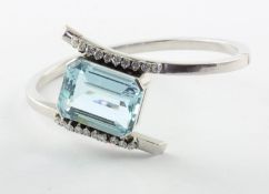 Aquamarinarmreif, 750/ooo WG