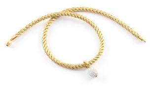 Collier, 750/ooo GG, Brillantschließe/-anhänger, 86g