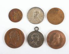 sechs Medaillen, Metall, Bronze