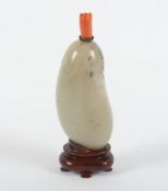 Snuff bottle, Jade, Koralle, China