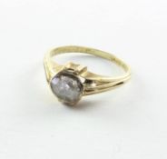 Diamantring, 585/ooo GG, geprüft, Diamantrose