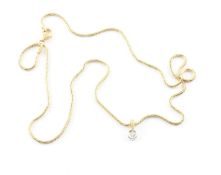 Brillantanhänger an Kette, 585/ooo GG, 5,2g