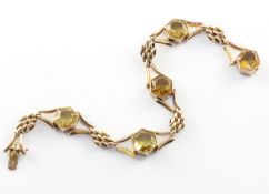 Citrinarmband, 375/ooo GG, 14,7g