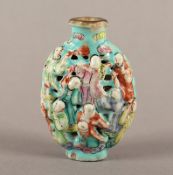 Snuff bottle, Porzellan, famille rose, China