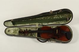 Violine, mit Koffer, Johann Georg Schönfelder II (1750-1834), Markneukirchen, A.19.Jh.
