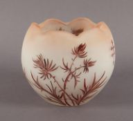 Kugelvase, Glas, Vessier, Nancy, um 1920