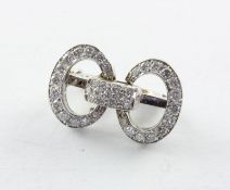 Kettenclip, 585/ooo WG, Brillanten, 4,9g