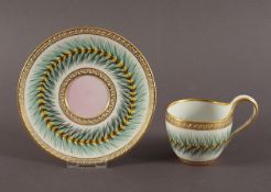 Tasse mit Untertasse, Weymouth-Kiefer, KPM Berlin 1803-13