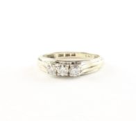 Brillantring, 585/ooo WG, 2,7g