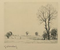 Clarenbach, Max, Landschaft, Radierung
