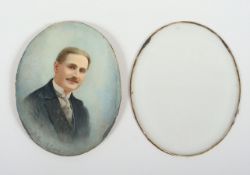 Portraitminiatur eines Mannes, J. Pothin-Labarre, Frankreich, E.19.Jh.