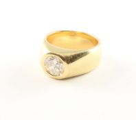 Solitärring, 750/ooo GG, Brillant ca. 2,01 ct. 