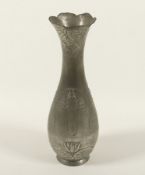 Jugendstil-Vase, Zinn, Modellnr. 4252, Kayser, Krefeld, um 1900