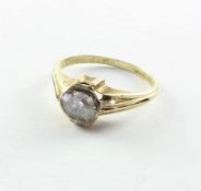 Diamantring, 585/ooo GG, geprüft, Diamantrose
