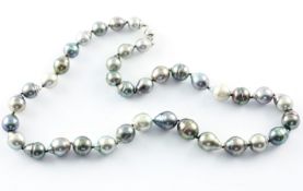 Perlenkette, 585/ooo WG, Barock