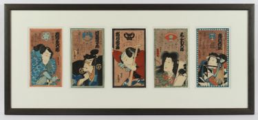 fünf Farbholzschnitte, Utagawa Toyokuni III, 