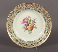 Teller mit Durchbruchrand, KPM Berlin, um 1800