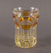Ansichtenbecher, Glas, besch., Böhmen, 2.H.19.Jh.
