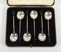 Satz von sechs Moccalöffeln, 925/ooo, Birmingham, 1963