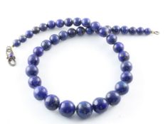 Lapis-Lazuli-Kette, Schließe Silber