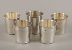fünf Becher, 950/ooo, Frankreich, 19.Jh.