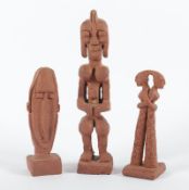 drei Figuren, Ton, wohl Kongo