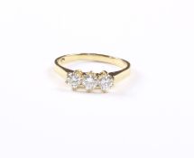 Brillantbeisteckring, 750/ooo GG, 3,6g