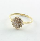 Brillantring, 585/ooo GG, 2,4g