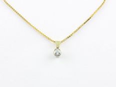 Brillantanhänger, 585/ooo GG, beigeg. eine Kette