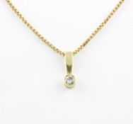 Brillantanhänger an Kette, 585/ooo GG, 6,3g