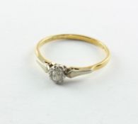 Diamantsolitär, 750/ooo GG, 2,1g