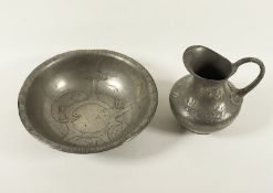 Jugendstil-Lavabo, Zinn, Kayser, Krefeld, um 1900